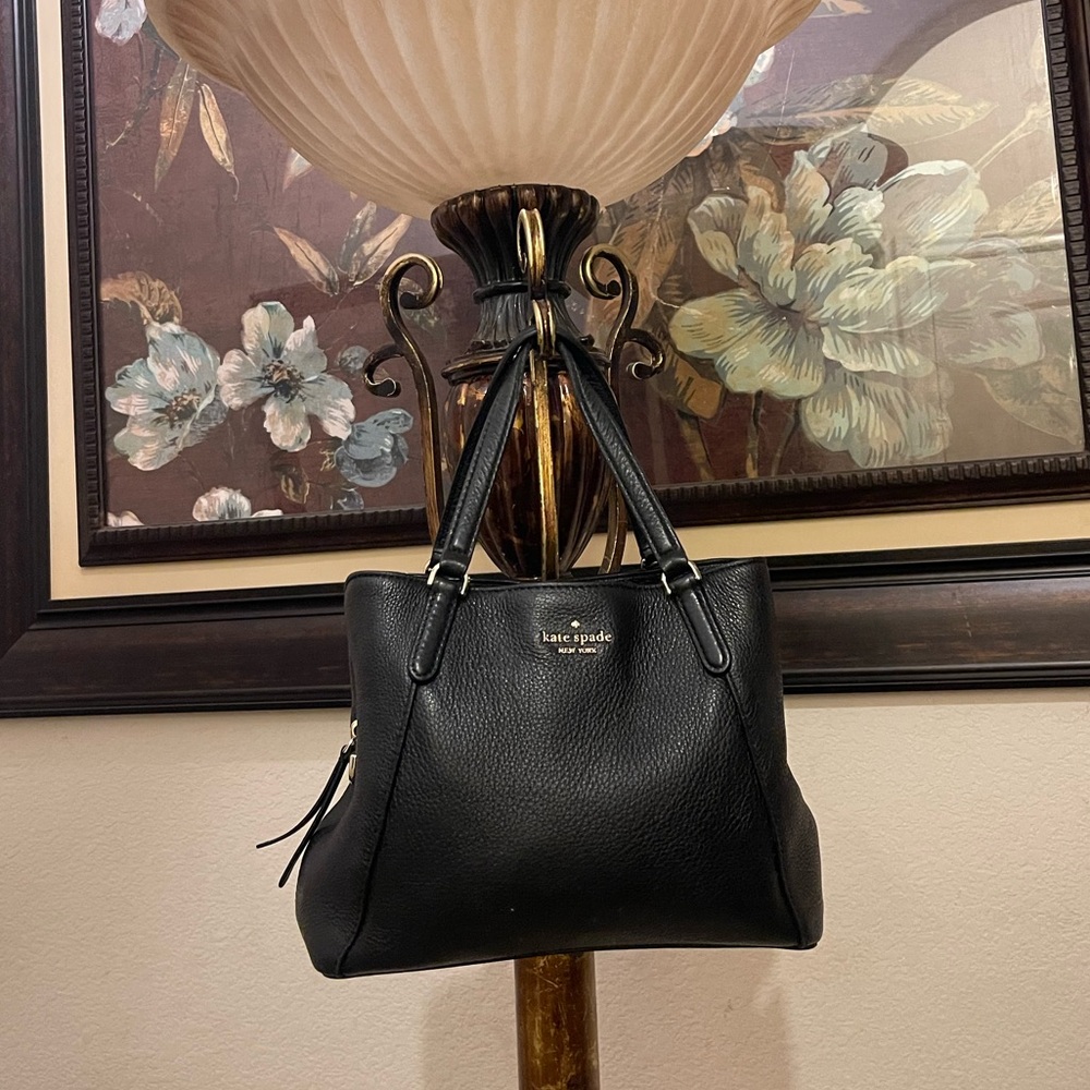 kate spade Black Leather Tote Bag
